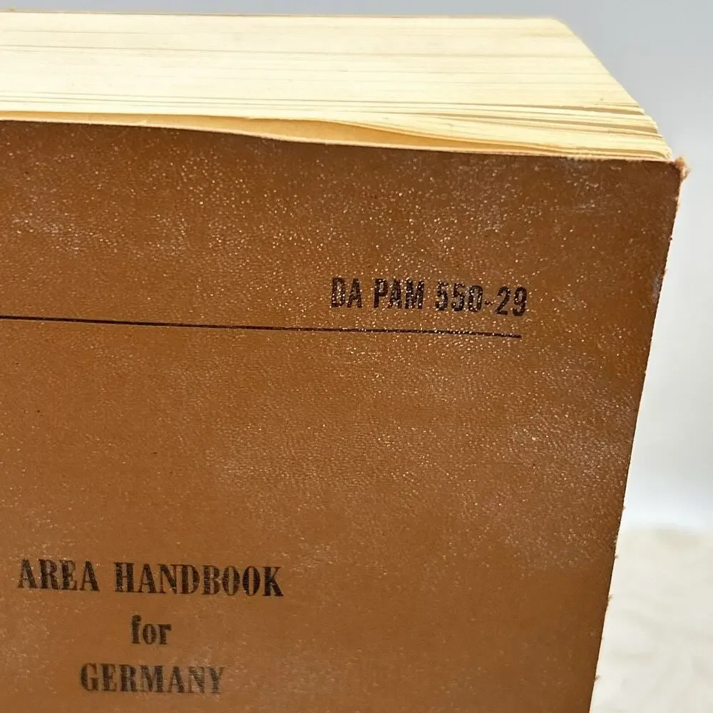 Military handbook, Rare DA Pam #550-29, Area Handbook for Germany June 1960
